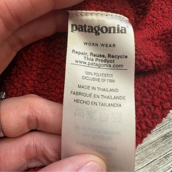 Patagonia Men's Better Sweater Fleece Jacket Dark Red XS Extra Small Zip Pocket - Picture 7 of 10